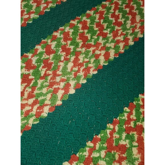 Christmas Colors Crochet Blanket 38x38 - Picture 3 of 3